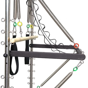 Attrezzatura Pilates Reformer Multifunzionale con Box e Pedana Imbottita per Salti, Ideale per Casa e <span class=keywords><strong>Palestra</strong></span> - Product Image 3