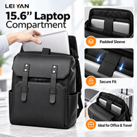 Sac à dos pour ordinateur portable résistant à l'eau, sac pour ordinateur portable de 15,6 pouces, grande capacité, sac à dos de voyage, sac à dos de bureau multi-poches