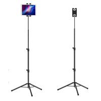 Support Trépied Col de Cygne pour Tablette, Rotation à 360°, Support de Sol pour Téléphone, Idéal pour iPad Pro 12.9 et 4.7 Pouces, Diffusion en Direct - Vente Flash