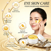 Masque pour les yeux à base de plantes, marque privée, collagène, acide hyaluronique, anti-âge, cernes, poches sous les yeux, patchs hydrogel coréens pour les yeux, visage et nez