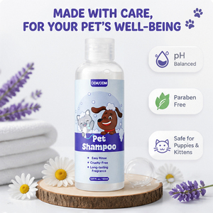 Shampoo démêlant hypoallergénique pour animaux de compagnie, nettoyant de bain désodorisant <span class=keywords><strong>anti</strong></span>-démangeaisons à nettoyage en profondeur pour chiens et chats, OEM personnalisé - Product Image 2