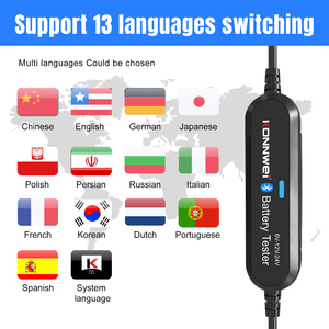 Profesyonel BK200 mobil uygulama kontrol BT araba pil test cihazı için kurşun asit pil jel AGM EFB lityum pil 6V 12V 24V - Product Image 4