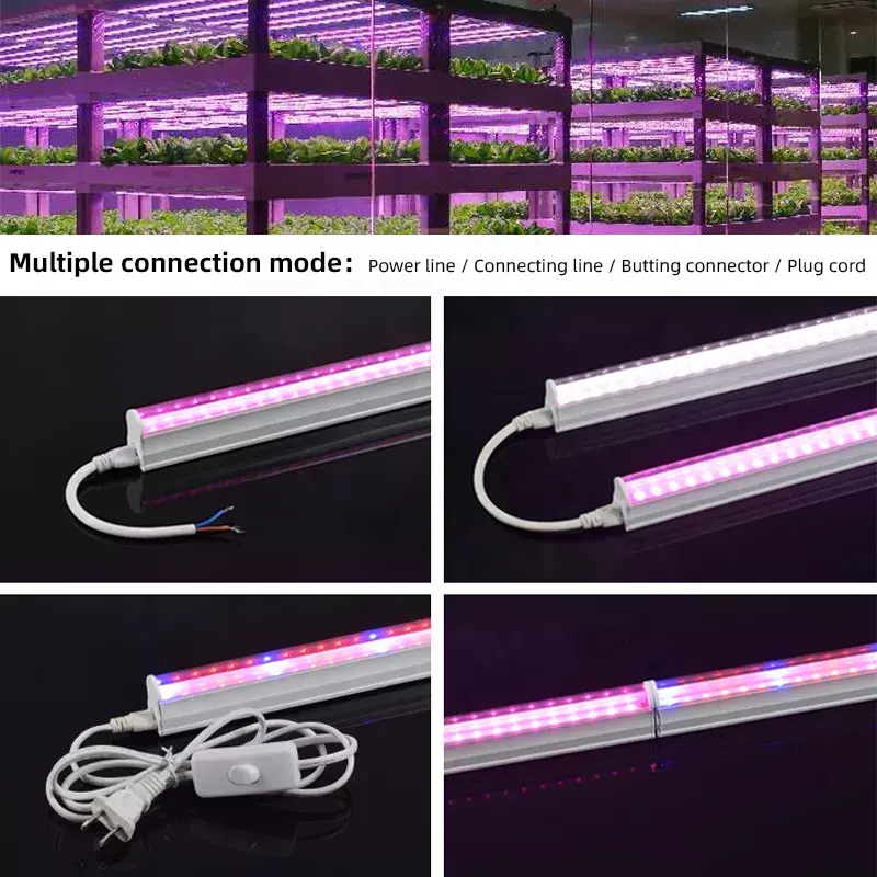 LED T5 1 Fuß 2 Fuß 3 Fuß 4 Fuß Wachstumslicht Hohe Helligkeit weiß Rot blau kommerzielles Spektrum Pflanzenwachstumslichter