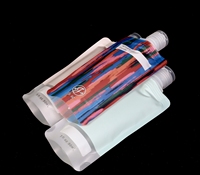 Articles de toilette de voyage pour les mains maquillage cosmétique liquide emballage en plastique mat sacs de poche transparents avec bec verseur