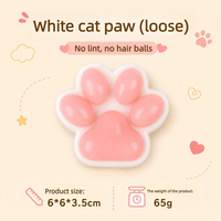 Jouet Squishy Patte de Chat Floquée en Velours Doux, Jouet Anti-Stress Kawaii Moelleux, Cadeau pour Fête, Décoration de Bureau