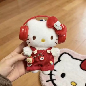 Llavero de peluche de Hello Kitty de 13 cm, juguete coleccionable con cierre de corazón para parejas - Product Image 4