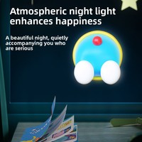 Lampe à pression magnétique Xiaomei bleue personnalisée, charge sans fil, réglage à trois vitesses, intensité variable, design minimaliste moderne, lampe de nuit LED