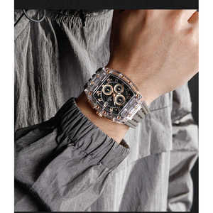 <span class=keywords><strong>Montre</strong></span>-bracelet pour homme NAVI <span class=keywords><strong>FORCE</strong></span> NF7105, nouveau design, boîtier transparent, bracelet en silicone, étanche, sport, extérieur, quartz. - Product Image 5