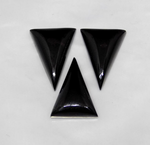 Cabujones Triangulares Largos de Ónix Negro Natural Pulidos y Lisos de 3x6mm 20x40mm, Ojo de Gato, Marca AMARA, Súper Calidad para Joyería - Product Image 2