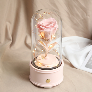 Caja Musical con Conexión Bluetooth, Caja Musical Clásica Personalizada Pequeña con Rosa Preservada, Caja Musical Única para Regalo de Novia - Product Image 3