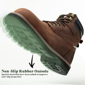 Bottes en cuir à embout <span class=keywords><strong>d</strong></span>'acier unisexe pour adultes - Imperméables, légères, confortables, antidérapantes, prêtes pour l'<span class=keywords><strong>été</strong></span>, chaussures de sécurité - Product Image 4