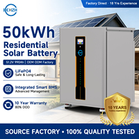 Batterie solaire au lithium 50 kWh en stock UE, 51,2 V 1000 Ah LiFePO4, 8000 cycles, cellules de qualité A, système de batterie solaire domestique avec BMS
