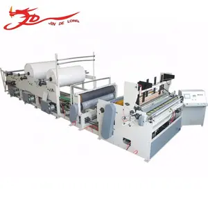 Automatic punching Slitting Rewinder toilet paper bathroom tissue roll production machinery