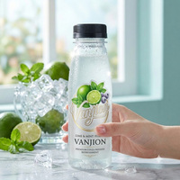 Bouteille de jus en PET de qualité alimentaire 330 ml, col de 38 mm, bouchon à vis en plastique, bouteille transparente vide, logo personnalisé pour jus de fruits et thé froid