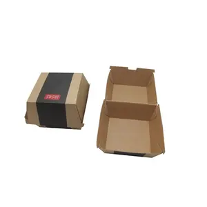 Low Price Wholesale Chinese Manufacturer Custom Design Logo Eco-friendly Kraft Paper Food Packing Box for Hamburger Packing Box