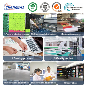 Chengbai bolsas de Tela compras bán buôn 220 g bông compras túi đầy đủ màu sắc in logo trống Túi - Product Image 5