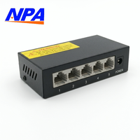 Commutateur réseau Gigabit ANPA AP-6005G 5 ports, boîtier métallique, Plug & Play, avec QoS et empilable pour caméra IP