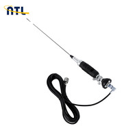 Antenne CB mobile combinée ATL 3.5dBi ALAN 9 en acier inoxydable à montage sur panneau, 27 MHz, polarisation verticale, connecteur mâle N-Type ATl-9