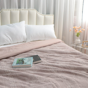 Edredones de guata de algodón con poliéster bordado, juego de cama de algodón, comodidad cosmética, tamaño king - Product Image 2