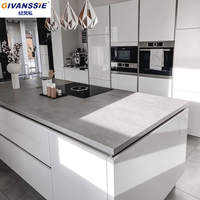 Meubles de cuisine modernes style Shaker en contreplaqué, unités murales et de base pour la rénovation de la maison, résistants à l'eau et écologiques