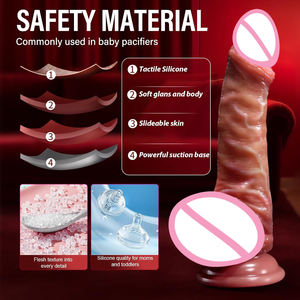 Hoogwaardige vibrerende massage dildo van siliconen, draadloos, met afstandsbediening, elektrisch, waterdicht, simulatie dildo's voor vrouwen - Product Image 3