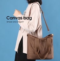 Sac fourre-tout grande capacité avec fermeture éclair, logo personnalisé, sac de shopping décontracté à bandoulière pour femme, idéal pour le quotidien, l'école, les voyages, vente en gros