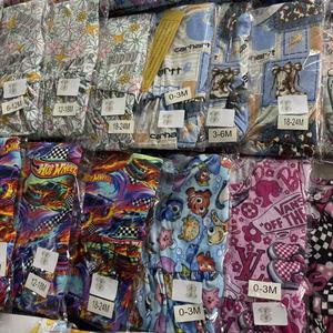 Macacão de Fibra de Bambu para Bebês, Personalizado com Botões, Roupas de Verão para Meninas, Padrões e Logotipo Personalizáveis - Product Image 2