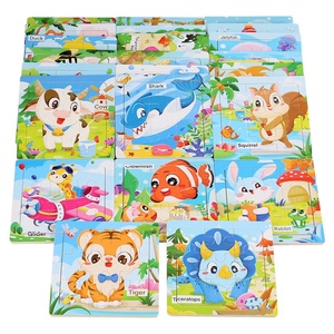 Rompecabezas de Madera <span class=keywords><strong>ZOYO</strong></span> MBB-9 Piezas, Diseño de Dibujos Animados, Dinosaurios, Animales, Transporte, Aprendizaje Temprano para Niños, Embalaje Impreso, Venta al Por Mayor - Product Image 5