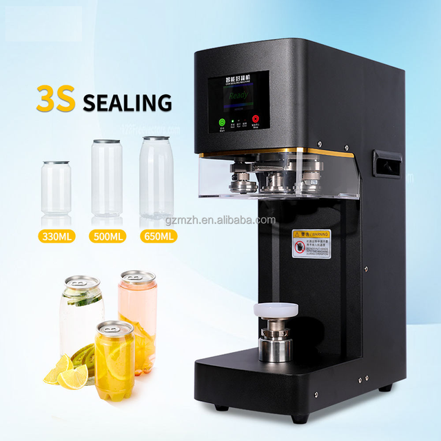 Electric Automatic Multi-Function Can Sealing Machine Cold High-Frequency Sealing for PET Plastic Beverage Cans Bottles