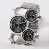 Reloj de Pulsera Oulm 1167 de Alta Calidad, Estilo Presidencial, para Hombre, con Correa de Malla, 3 Esferas, Cronómetro, Bajo MOQ, Popular