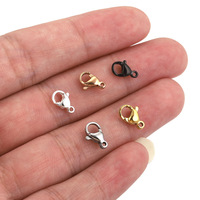 Fermoirs mousquetons en acier inoxydable pour la fabrication de bijoux, plaqué or 14K 18K PVD, pour le bricolage
