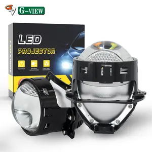 Gview LED đèn 9005 màu kép 3 inch xe chiếu laser đèn pha tự động H7 LED chiếu đèn pha