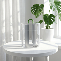 Récipient en verre rayé scellé, fait main, multifonctionnel, pour la cuisine, écologique, compatible lave-vaisselle et micro-ondes, idéal pour les cadeaux