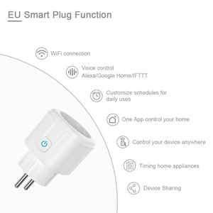 BSD33 высокое качество ЕС Smart Plug 20A 16a прошивка пользовательские смарт-вилки Wifi Alexa Google Голосовое управление приложение для умной домашней жизни - Product Image 3
