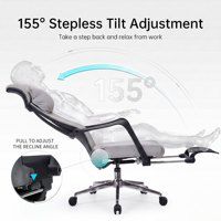 Chaise de bureau exécutive ergonomique moderne en maille, réglable en hauteur avec repose-pieds – Vente en gros directe usine