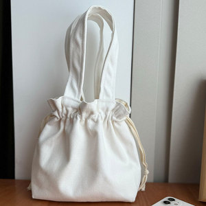 Wholesale Best-Selling Custom <b>Canvas</b> Handle Shoulder <b>Bag</b> Fashionable Cotton <b>Drawstring</b> Gift <b>Bag</b> - Product Image 4