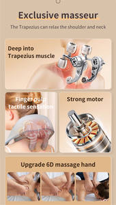 Masajeador de cuello amasado 5D potente inalámbrico Mini cuello hombro espalda masajeador trapecio masajeador con calefacción - Product Image 5