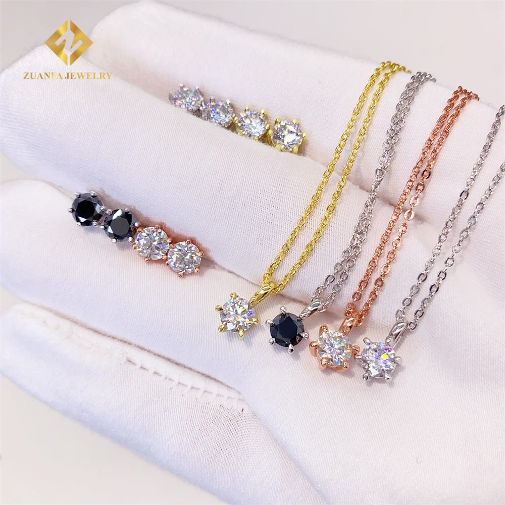 Silver+white moissanite