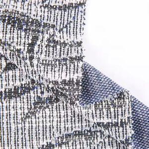 Nouvelle arrivée personnalisé TC Double face <span class=keywords><strong>petit</strong></span> parfum Style fil teint Plaid Jacquard Tweed tricot tissu pour femmes robes vêtement - Product Image 2