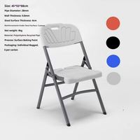 Chaises pliantes en plastique HDPE blanc, légères et durables, best-sellers, pour hôpital, centre commercial, villa, école