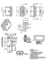 Haute qualité IP68 Micro USB B Type femelle SMT 5 broches connecteur de Port de charge téléphone portable connecteurs de prise de charge
