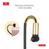 EARLDOM-Câble audio mâle à angle droit pour casque de voiture, câble AUX, 90 degrés, 3.5mm, cordon auxiliaire MP3/4, nouveauté, nouveauté