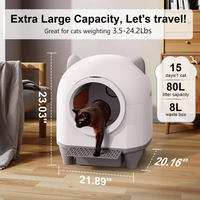 Nouvelle litière automatique intelligente pour chat en plastique, autonettoyante, sans poussière, contrôle des odeurs