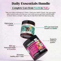 Friandises multivitaminées 10-en-1 saveur beurre de cacahuète pour chiens adultes, 90 unités, probiotiques, glucosamine, oméga-3, soin de l'intestin, de l'immunité et des articulations