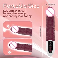 10-Modus Vibrations-Realistischer Dildo Vibrator mit LED-Anzeige Weiblicher Klitoris- und Analstimulator Wiederaufladbares Erwachsenen-Sexspielzeug für Frauen