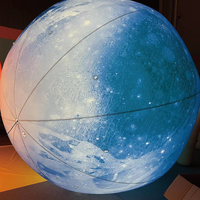 Vente flash : Lune géante gonflable avec éclairage LED pour la décoration, planètes gonflables Lune