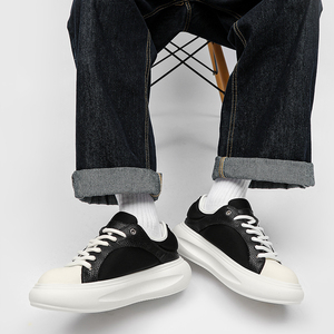 <span class=keywords><strong>Zapatos</strong></span> de lona deportivos de <span class=keywords><strong>suela</strong></span> <span class=keywords><strong>alta</strong></span> para <span class=keywords><strong>hombre</strong></span> y mujer con logotipo personalizado, <span class=keywords><strong>zapatos</strong></span> para caminar informales a la moda con interior alto para la primavera y el otoño - Product Image 6