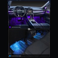 Para Honda Civic 2016-2021, Luces LED de Ambiente Interiores para Automóvil, Modificación de Iluminación Interior, Modelo GK7, LHD/RHD, Luces Ambientales Coloridas