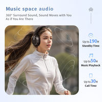 Meilleures ventes 2026 – Casque supra-auriculaire BT6.0 ANC+ENC à réduction de bruit intelligente JL, étanche IPX5, 50H d'autonomie, pliable, design ergonomique, cadeau numérique