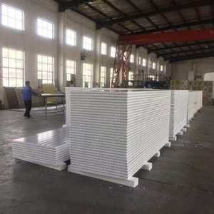 Dinding prefabrikasi baja ringan kunci EPS Z panel Sandwich permukaan logam datar - Product Image 2